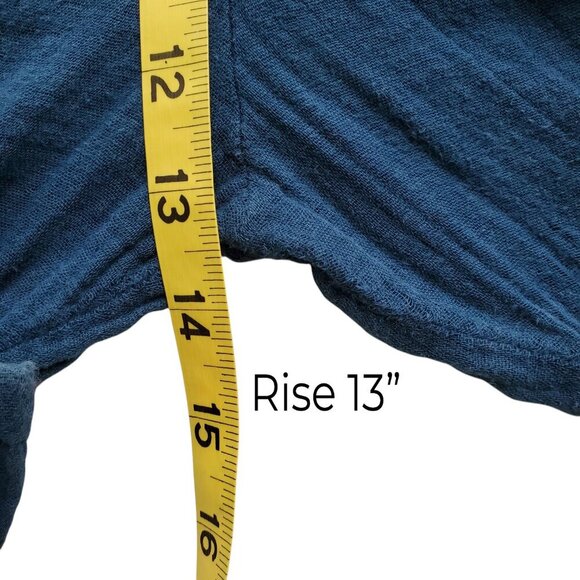 Lotus & Luna Wide Leg Cotton Pants in Color: Pacific Dark Teal Blue S - Picture 13 of 16